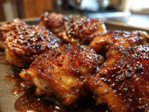 honey garlic chicken thighs - Featured