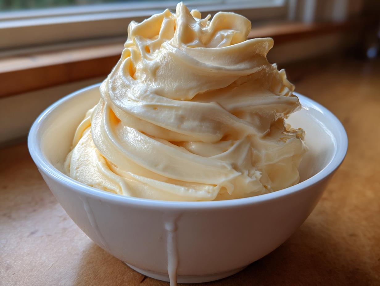 A white bowl filled with soft-serve style banana ice cream, showing creamy swirls.
