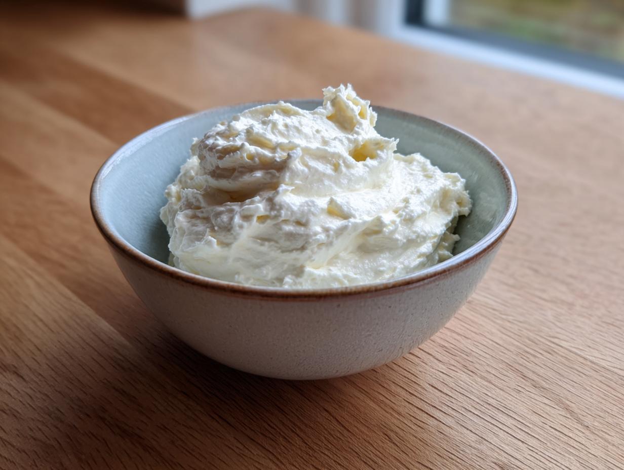 A bowl of creamy white sauce, likely the base for a bold horseradish sauce recipe.
