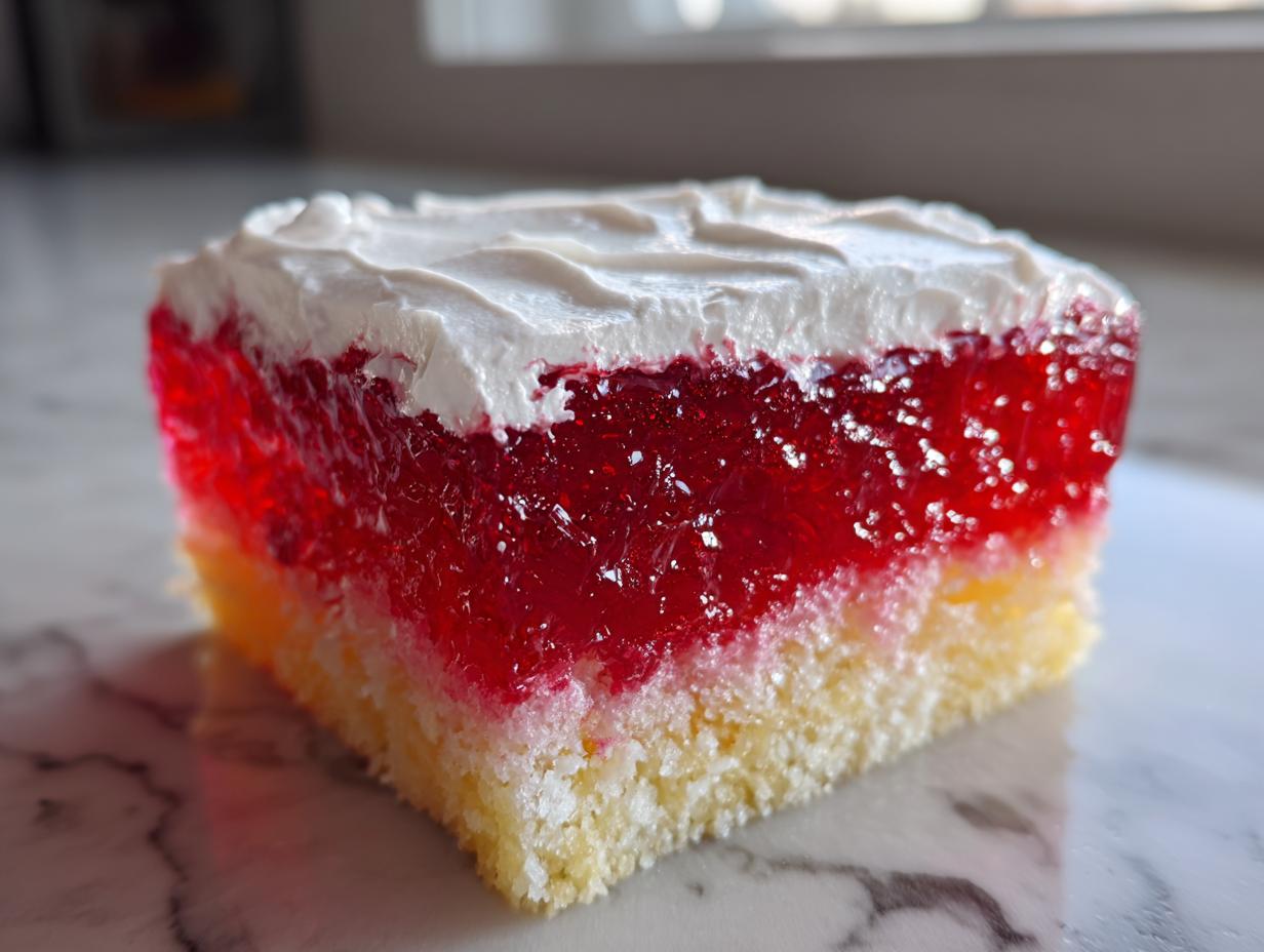 jello poke cake - Featured